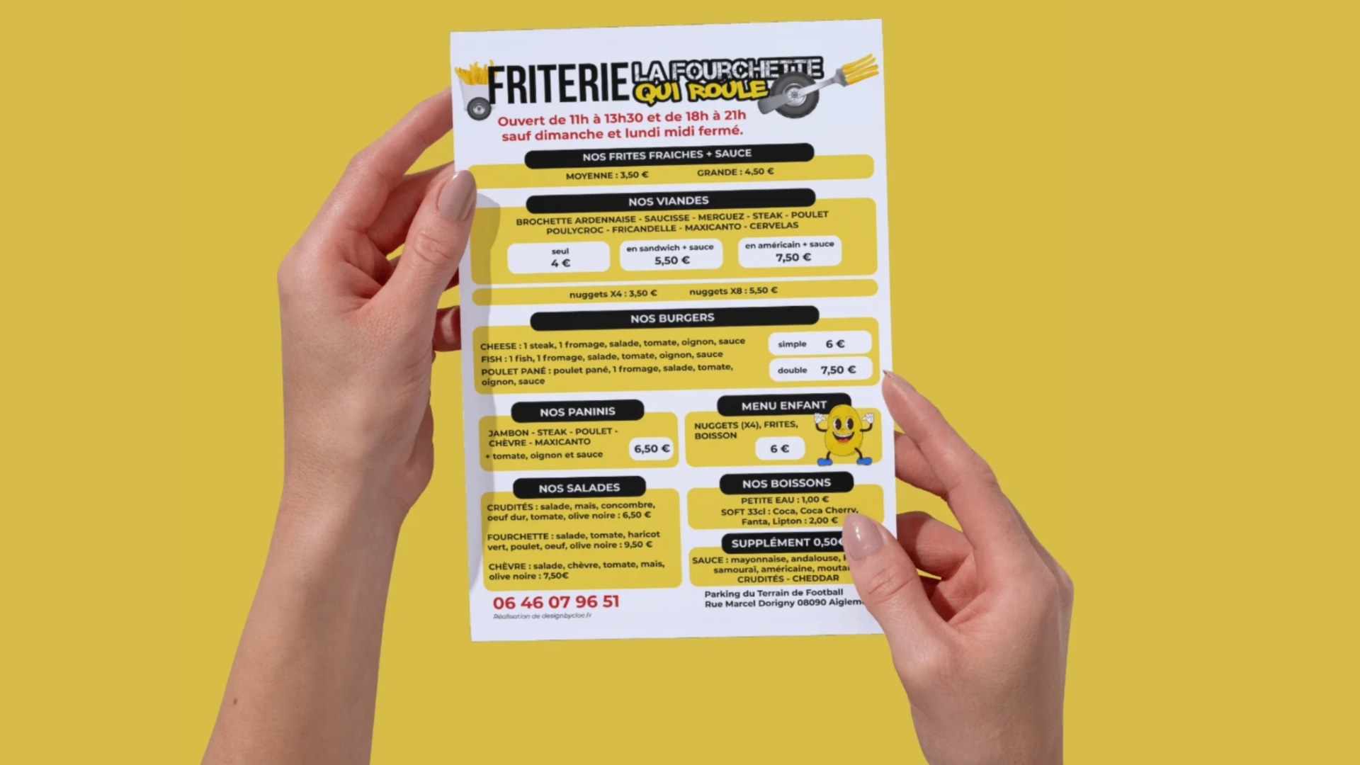Flyer Friterie La Fourchette qui Roule